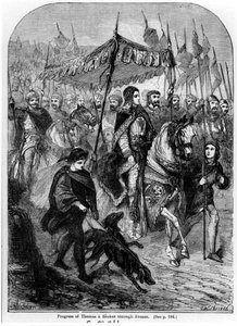 Progress of Thomas a Becket (c.1118-70) Through France by English School